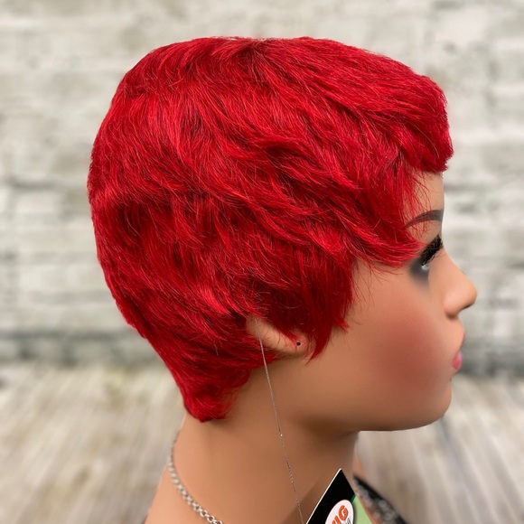Topaz pixie cut human hair wig Red nwt - Picture 2 of 5